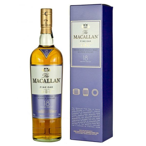 Macallan Fine Oak 18 Years Boxed Bottle