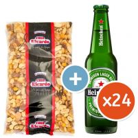 Heineken Pack 24 Bottles and Nuts