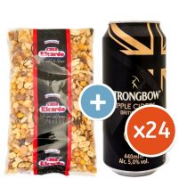 Strongbow Pack 24 latas con Frutos Secos Gratis